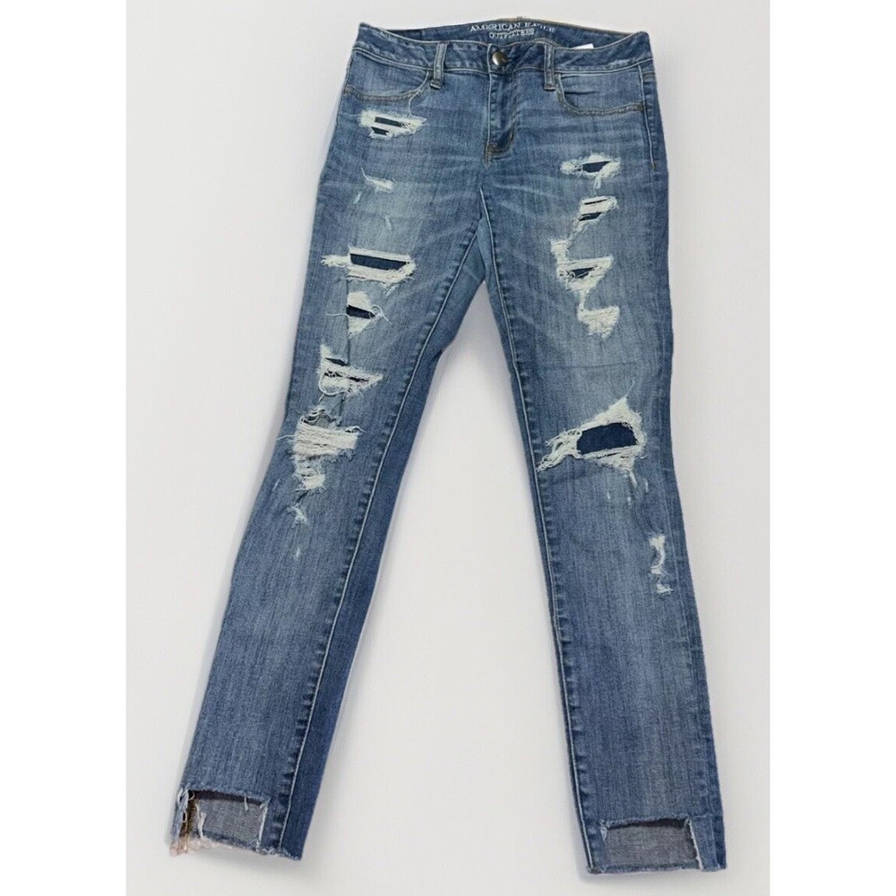 Women's American Eagle Super Low Jegging Jeans‎ Super Stretch Sz 8